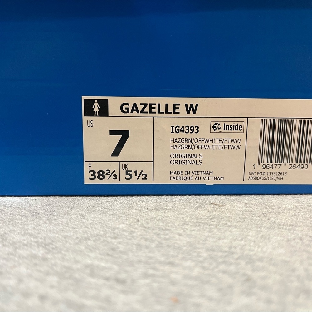 Adidas Classic Gazelle Suede Sneaker Hazy Green Women's Shoe Size 7 IG4393​​ - Picture 11 of 12